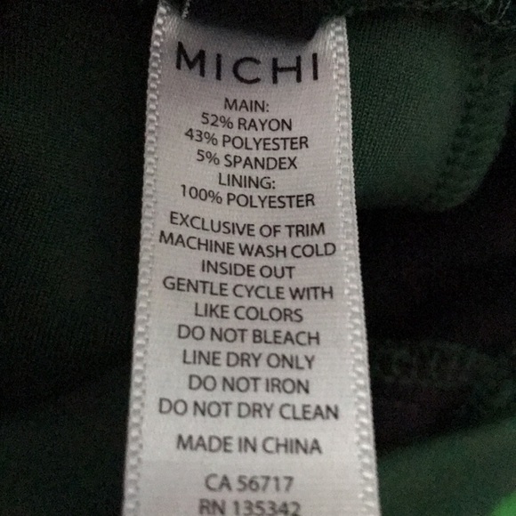 Michi Green Carve Flare Pants Size Small - Picture 9 of 10